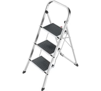 Стремянка Hailo K70 StandartLine сталь+алюминий 3 широкие ступени с ковриком 4393801