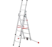 Трехсекционная лестница Hailo S100 ProfiLOT ступени 2х6+1х5 9306507