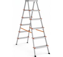 Стремянка алюминиевая Эйфель Библио 130 - 206 ВАРИАНТ