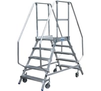 Двухсторонняя лестница-платформа Krause STABILO с пятью алюминиевыми ступеньками 820259