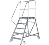 Двухсторонняя лестница-платформа Krause STABILO с шестью алюминиевыми ступеньками 810601