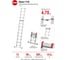 Приставная телескопическая лестница Hailo T100 FlexLine 13 ступеней 7114131 11