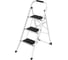 Стремянка Zalger SCALA 3 шир.ступ. с ковриком, сталь, белая 100-3 1