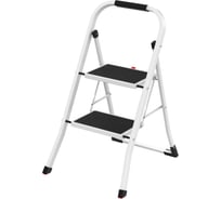 Стремянка Zalger SCALA 2 шир.ступ. с ковриком, сталь, белая, арт. 100-2