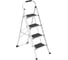 Стремянка Zalger  SCALA 4 шир.ступ. с ковриком, сталь, белая, арт. 100-4 1