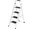 Стремянка Zalger  SCALA 4 шир.ступ. с ковриком, сталь, белая, арт. 100-4 2