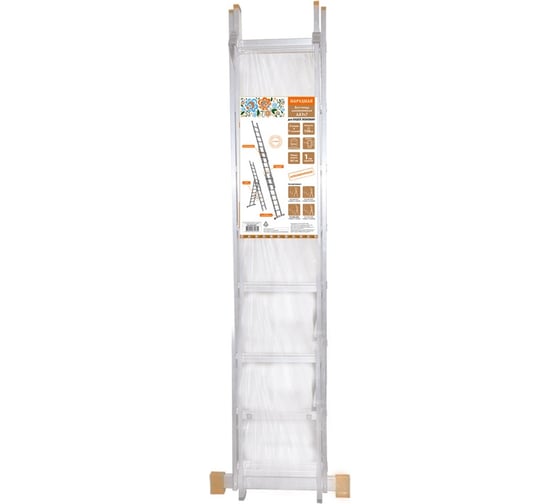 Алюминиевая трехсекционная лестница TDM ELECTRIC Народная ЛА3x7 высота 4480 мм SQ1028-0203