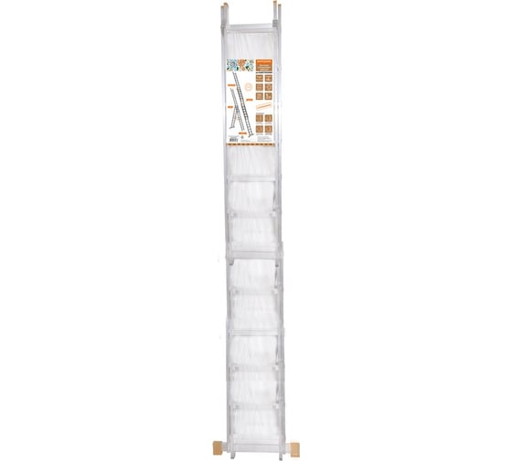 Алюминиевая трехсекционная лестница TDM ELECTRIC Народная ЛА3x12 высота 7870 мм SQ1028-0204