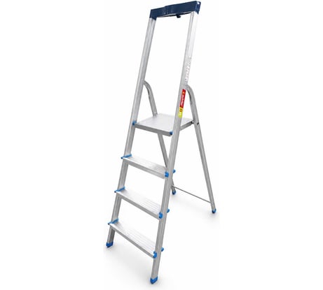 Стремянка комбинированная LadderBel сталь/алюминий, 4 ступени, с органайзером STR-ST-4T