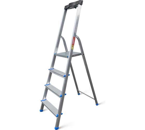Стремянка комбинированная LadderBel сталь/алюминий, 4 ступени, с органайзером STR-ST-4T