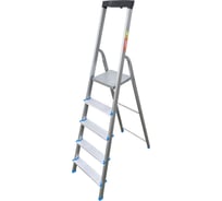 Стремянка комбинированная LadderBel сталь/алюминий, 5 ступеней, с органайзером STR-ST-5T