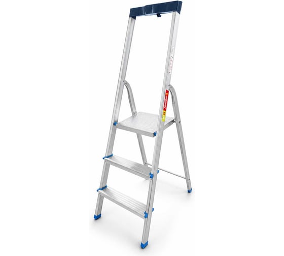 Стремянка комбинированная LadderBel сталь/алюминий, 3 ступени, с органайзером STR-ST-3T