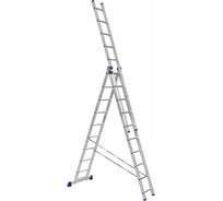 Лестница трехсекционная алюминиевая ALUKOMTOOLS 3х10 ступеней АТ-ЛТА310