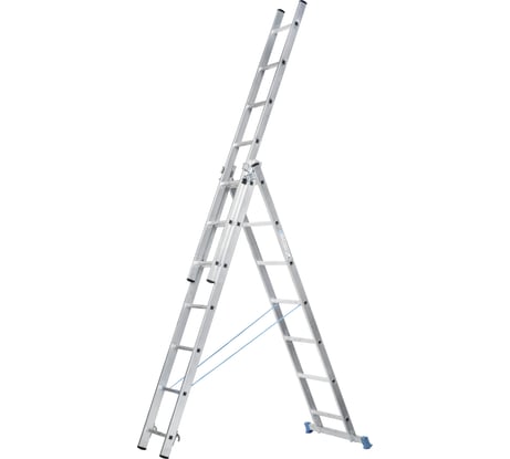 Трёхсекционная алюминиевая лестница Капитан 3x7 ступеней 70307