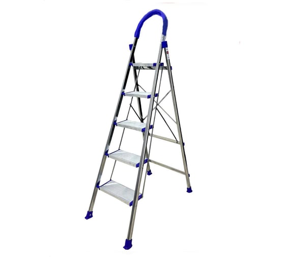 Стремянка нержавеющая сталь MFK-TORG 6 ступеней LLSS-6