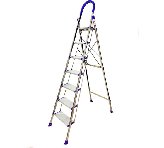 Стремянка нержавеющая сталь MFK-TORG 7 ступеней LLSS-7