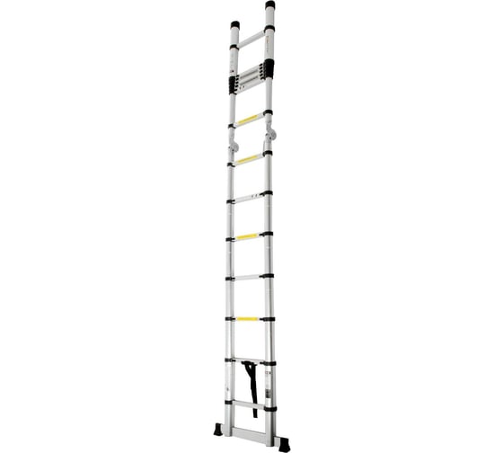 Телескопическая раскладная, алюминиевая стремянка-лестница TUNDRA 2.2x2.2 м 5239895
