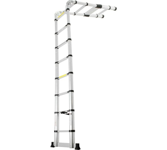 Телескопическая раскладная, алюминиевая стремянка-лестница TUNDRA 2.5x2.5 м 882102