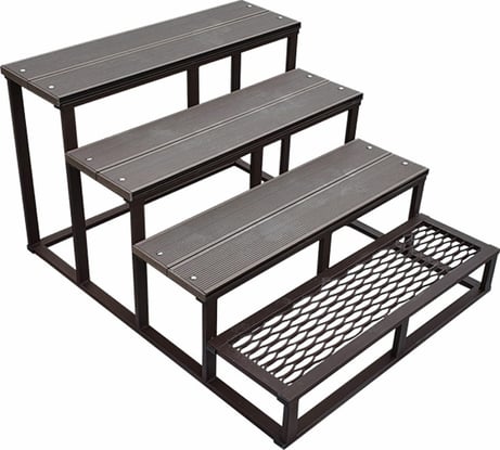 Лестница УЛИЧНЫЕ ЛЕСТНИЦЫ Медиум КОМПОЗИТ 4 ступени из ДПК и ПВЛ MP-MDM-COMP-4