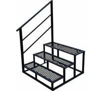 Лестница УЛИЧНЫЕ ЛЕСТНИЦЫ Медиум 3 ступени, из ПВЛ, с перилой слева, 168x100x91 см MP-MDM-3-PVL-PL