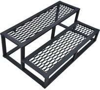 Лестница УЛИЧНЫЕ ЛЕСТНИЦЫ Медиум 2 ступени, из ПВЛ, 34x100x61 см UL-MDM-2-PVL