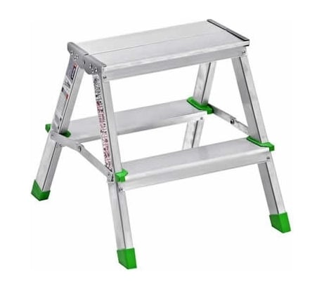 Двусторонняя алюминиевая стремянка Sarayli 2x2 ступени 18190