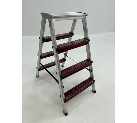 Двусторонняя алюминиевая стремянка Sarayli КОЛОР 4x4 18214