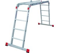 Профессиональная алюминиевая лестница-трансформер Новая Высота, ширина 400 мм, 2К башмак, NV3320 2x3+2x4 3320234