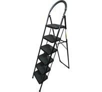 Стремянка с 6-ю широкими ступенями SevenBerg Prima Lux черная 4687202292561