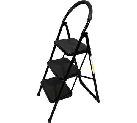 Стремянка с 3-мя широкими ступенями SevenBerg Prima Lux черная 4687202292530