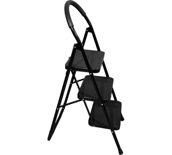 Стремянка с 3-мя широкими ступенями SevenBerg Prima Lux черная 4687202292530