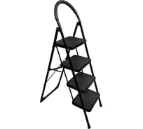 Стремянка с 4-мя широкими ступенями SevenBerg Prima Lux черная 4687202292547