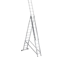 Алюминиевая 3-секционная лестница UFUK 3х12 ступеней 411312