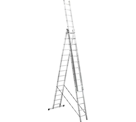 Алюминиевая 3-секционная лестница UFUK 3х15 ступеней 411315