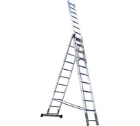 Трехсекционная, универсальная, алюминиевая лестница РемоКолор 6 ступеней 63-3-006