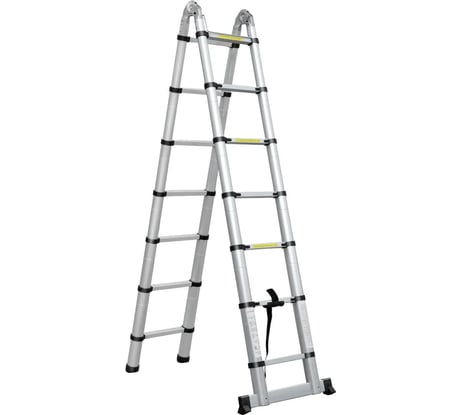 Телескопическая алюминиевая лестница STARTUL 2х7 ступеней ST9733-044