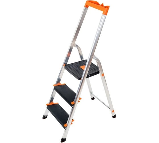 Стремянка из алюминия с тремя ступенями Tatkraft MASTER 41.8x123x68.7 см 10109