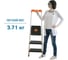 Стремянка из алюминия с тремя ступенями Tatkraft MASTER 41.8x123x68.7 см 10109 6