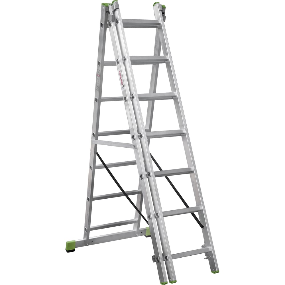 АлюминиеваятрехсекционнаялестницаНоваяВысотаусиленная3х7ступеней2230307