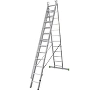 Алюминиевая трехсекционная лестница Новая Высота усиленная 3х12 ступеней 2230312
