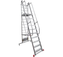 Передвижная складная лестница с площадкой Новая Высота 10 ступеней 3540110