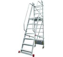 Передвижная складная лестница с площадкой Новая Высота 7 ступеней 3540107