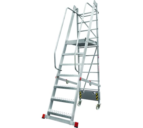Передвижная складная лестница с площадкой Новая Высота 7 ступеней 3540107