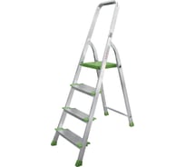 Алюминиевая стремянка Новая Высота PRO 1х4 ступени, Max нагр. 180 кг, 2К башмаки, 2117104