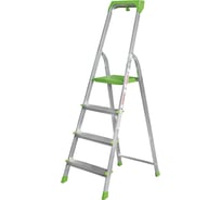 Алюминиевая стремянка Новая Высота PRO с органайзером, NV 2115 1х4 ступени, Max нагр. 180 кг, 2К башмаки, 2115104