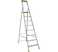 Алюминиевая стремянка Новая Высота PRO с органайзером, NV 2115 1x8 ступеней, Max нагр. 180 кг, 2К башмаки, 2115108