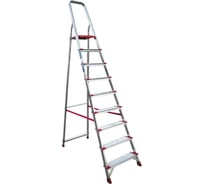 Профессиональная стремянка Новая Высота NV3117, 1x9 ступеней 130 мм, Max нагр. 180 кг, 2К башмаки, 3117109