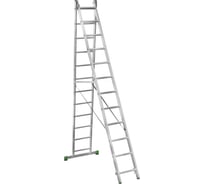 Двухсекционная алюминиевая лестница Новая Высота 2х12 ступеней 2220212