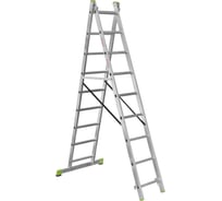 Двухсекционная алюминиевая лестница Новая Высота 2х9 ступеней 2220209
