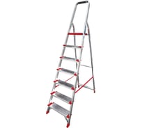 Профессиональная стремянка Новая Высота NV3117, 1x7 ступеней 130 мм, Max нагр. 225 кг, 2К башмаки, 3117107